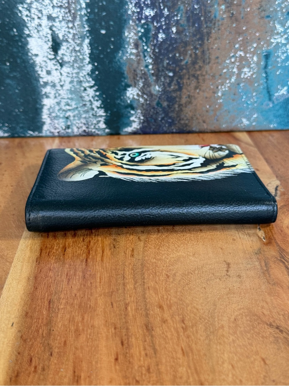 Anuschka Maximalist Tiger Hand-Painted Leather Wallet - Picture 6 of 11